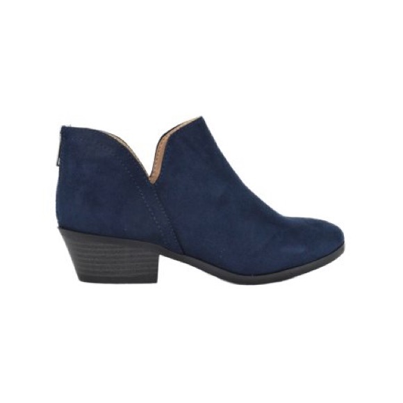 Soda Shoes - NWB Soda Stylish Navy Faux Suede Ankle Booties